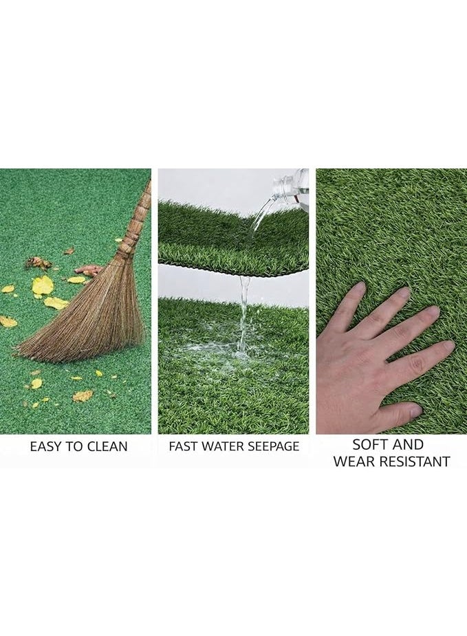 Artificial grass walkway in front of the house door - 2 cm high - waterproof and slip-resistant - easy to clean - natural look for entrances and doors (50*80) - Image 2